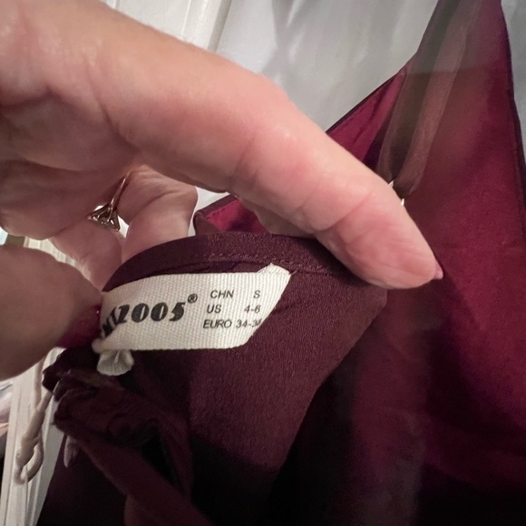 Burgundy maxi dress size s - Picture 4 of 5